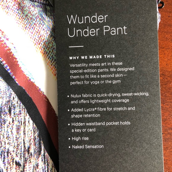 Lululemon NWT wunder under pant HR *SE - Picture 5 of 7